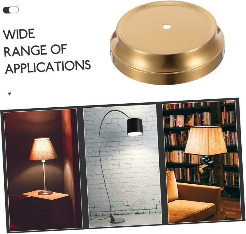 OSALADI Heavy Duty Rounded Lamp Base Elegant Concave Design Sturdy Iron Chassis for Versatile Desktop Lamp Compatibility for Lighting - Image 5